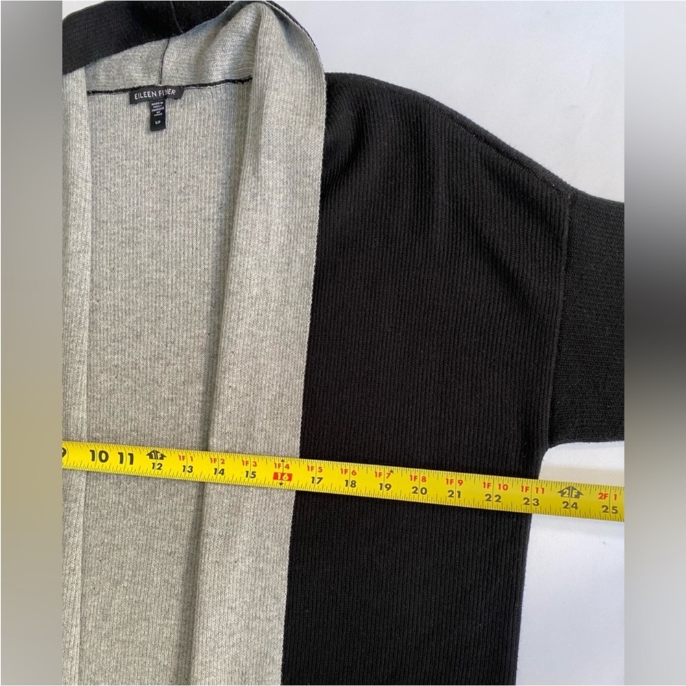 Eileen Fisher Sweater Cardigan Peruvian Cotton Blend Long Shawl Collar Small - Picture 13 of 16